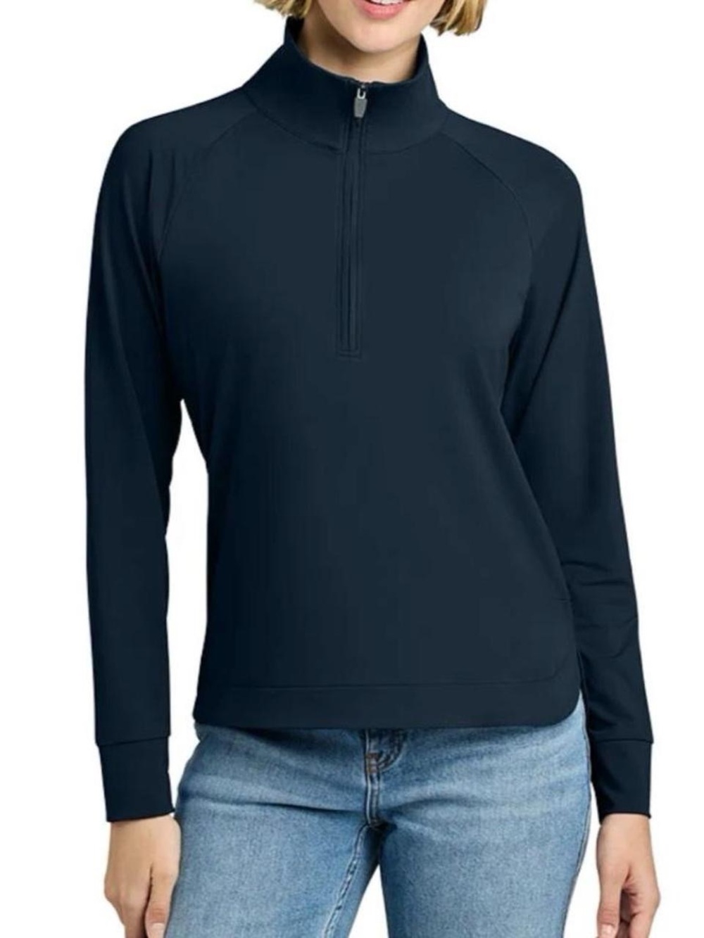 Brooks Brothers Women's Navy Blue Quarter Zip Pullover Large